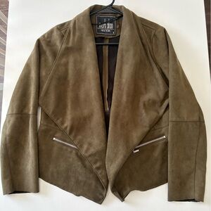 Mark Alan Women's Dark Olive Suede Blazer